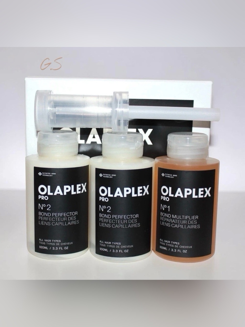Olaplex Traveling Stylist Kit All Hair Type 1 & 2 (2), 3.3 oz ea., New packaging